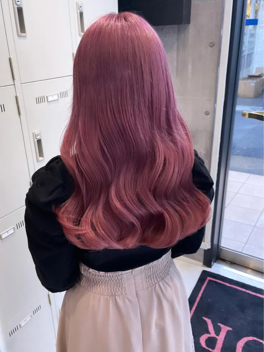 ロング カラー パーマ ヘアアレンジ メンズ キッズ ネイル マツエク・マツパ アイブロウ レイヤー/ダブル カラー/YURINAのヘアスタイル