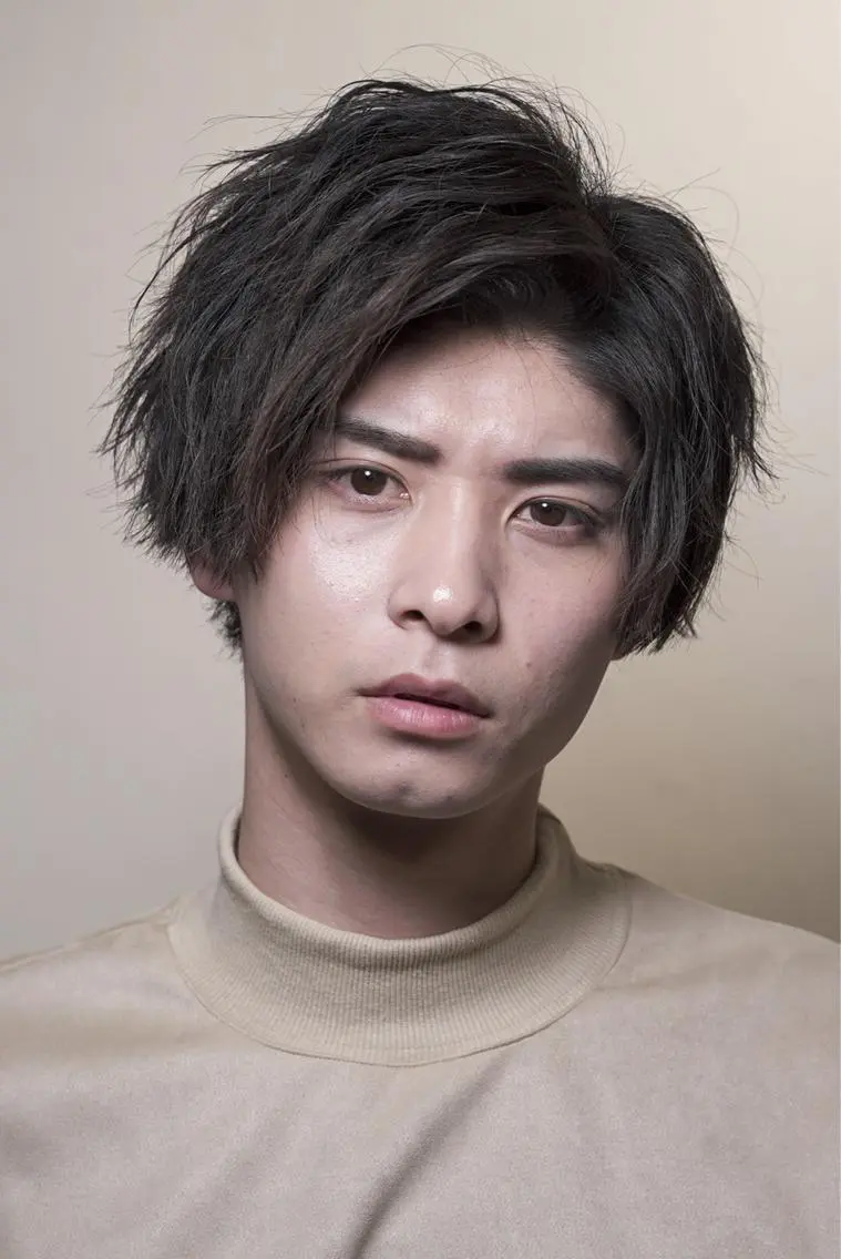 ミディアム パーマ メンズ センターパート 撮影モデル 新宿メンズNo.1 代表:中野拓也のヘアスタイル