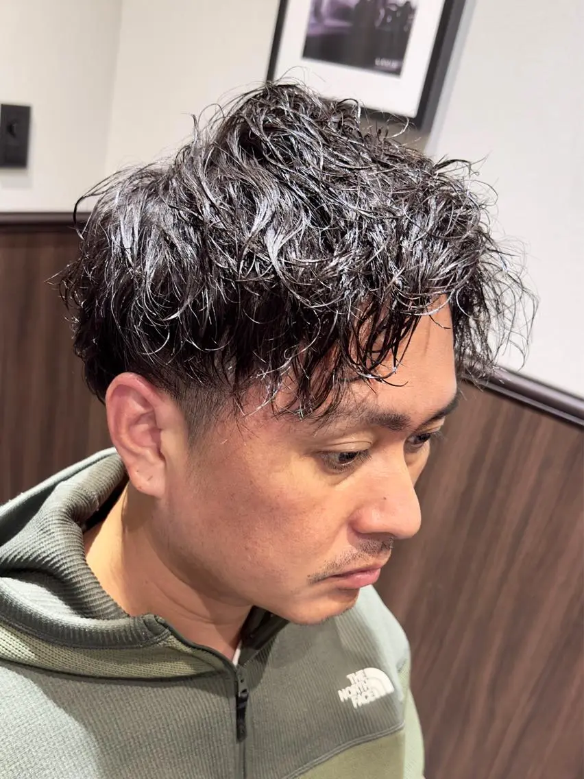 ミディアム パーマ LAVIE barberのヘアスタイル