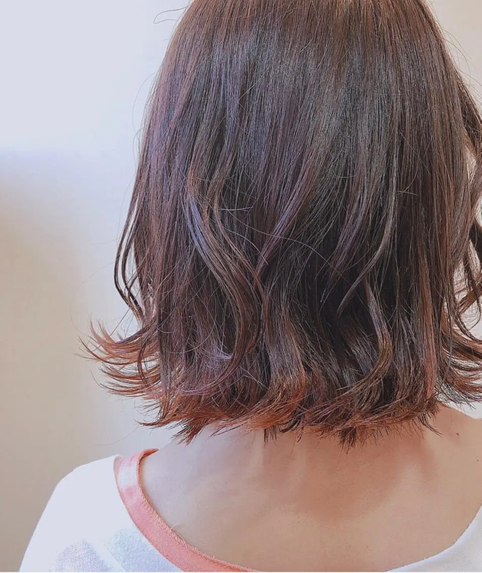カラー ブラウンカラー オレンジ オレンジブラウン アクイールグラッセ 滝村のヘアスタイル