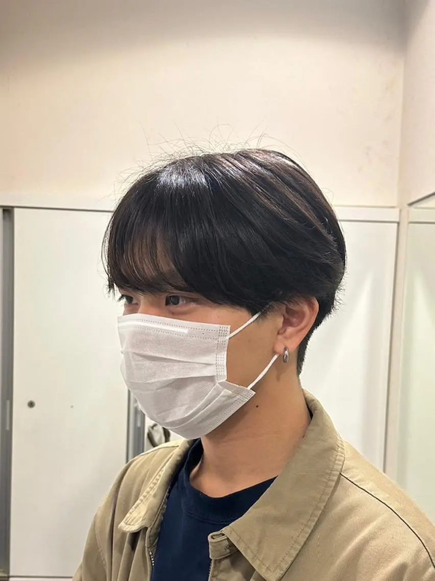 ショート メンズ マッシュ シースルーマッシュ 茅ヶ崎パーマ特化/ スパイラル/ハルキのヘアスタイル