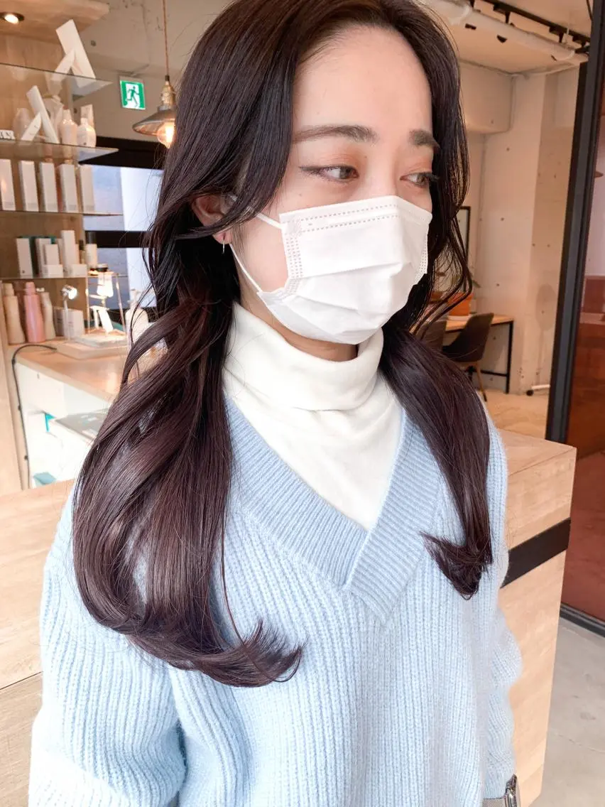 ロング カラー ヘアアレンジ ヘアカラー トリートメント yuka .のヘアスタイル