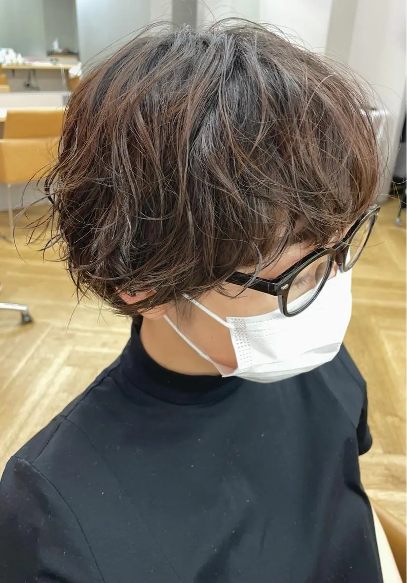 ショート パーマ カット パーマ 関 京磨のヘアスタイル