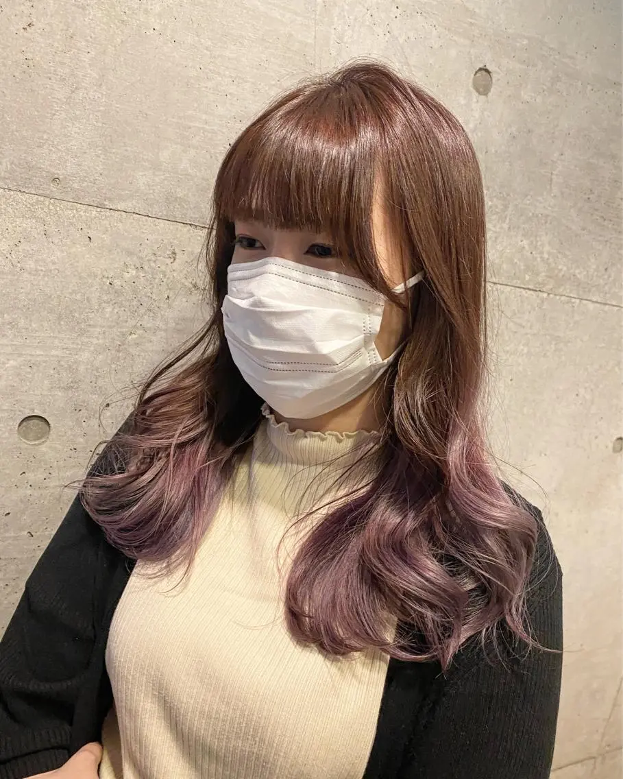 ロング カラー ブリーチ 後藤紗英/髪質改善 /オリーブベージュのヘアスタイル