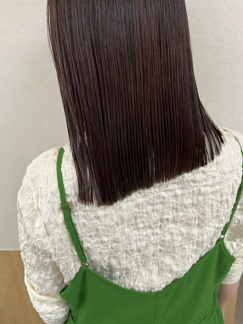 ミディアム カラー ヘアカラー ✨艶髪✨ 奈須晴香のヘアスタイル
