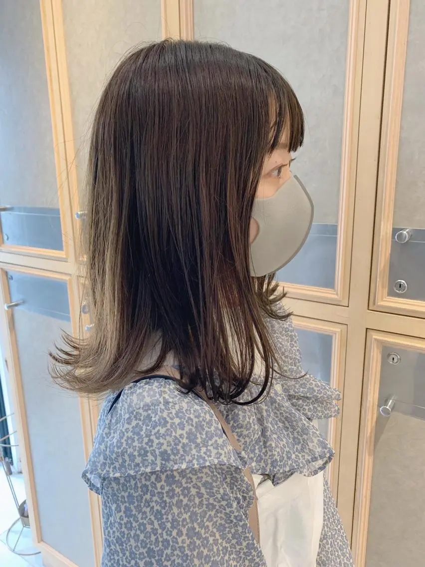 ミディアム カラー チバ タクミのヘアスタイル
