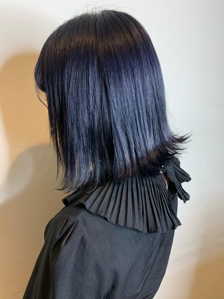 ミディアム 柔らかな縮毛矯正 透明感カラー💫のヘアスタイル
