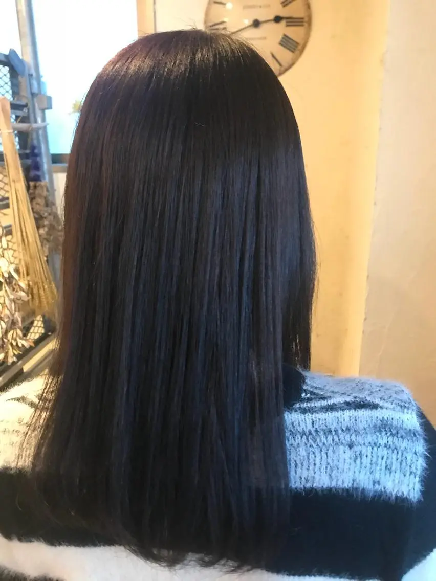 セミロング ヘアカラー トリートメント ヘッドスパ 青木 啓輔のヘアスタイル