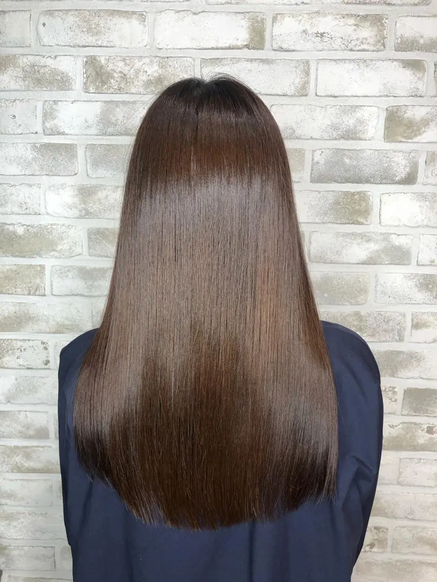 セミロング ヘアアレンジ トリートメント トッチ 艶髪髪質改善のヘアスタイル