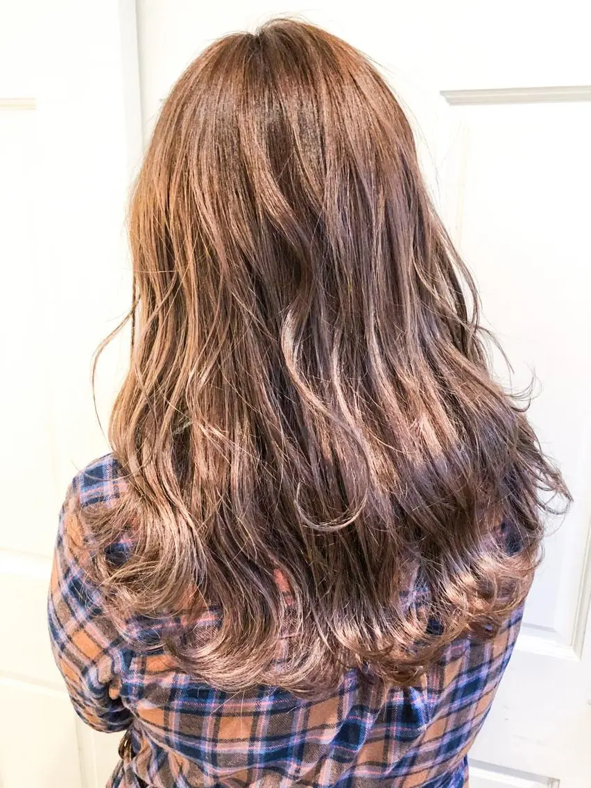 セミロング カラー ベージュカラー ピンクカラー ピンクベージュ ヘアカラー 🧡ショートの達人 🧡SHOのヘアスタイル