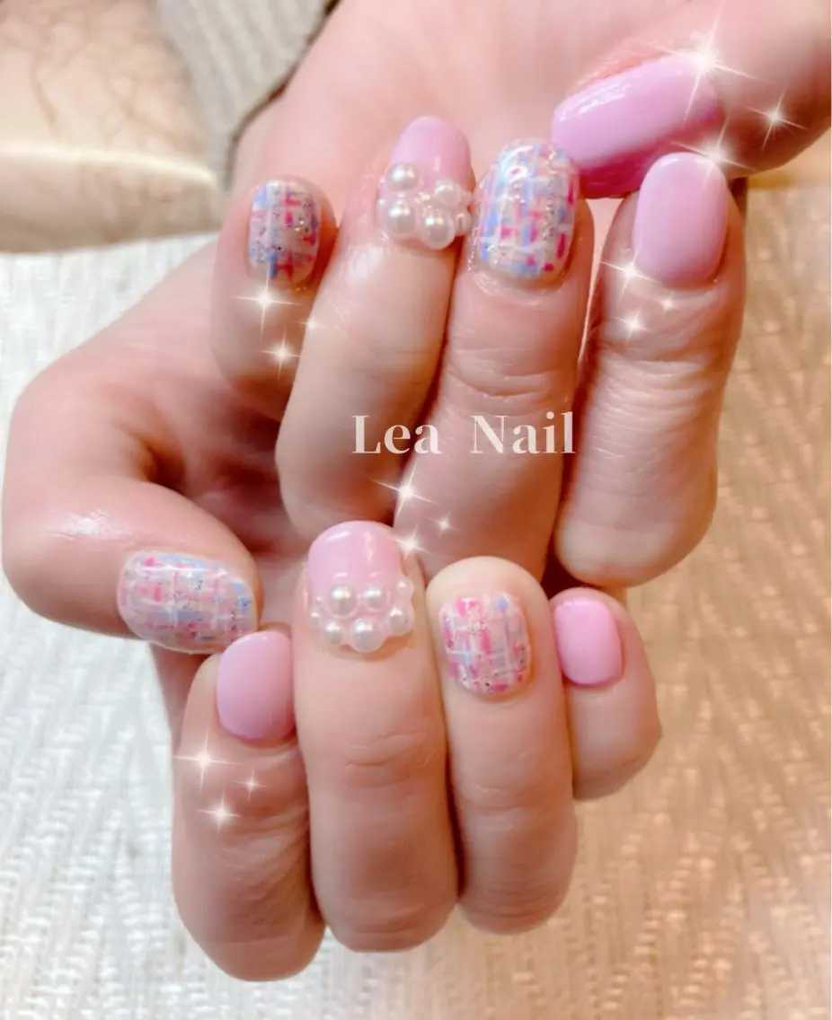 ネイル ツイードネイル Lea Nailのネイルデザイン