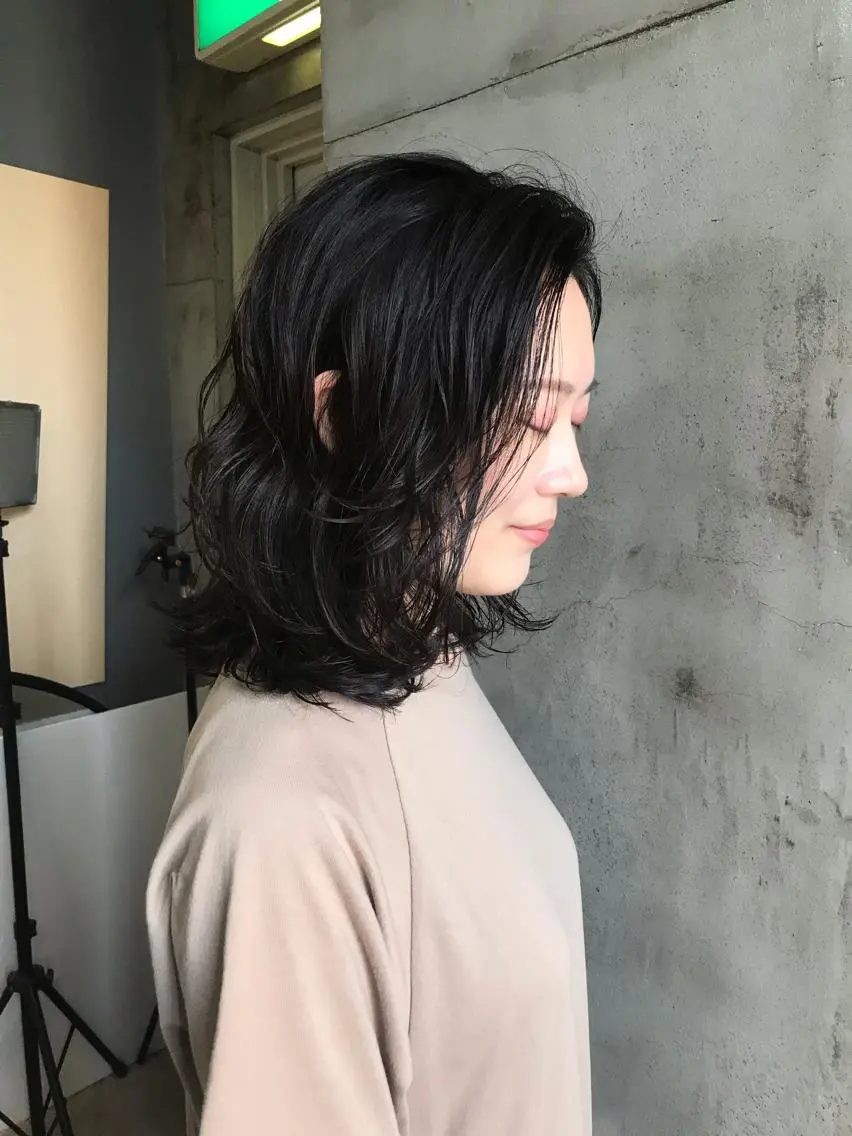 ミディアム パーマ 髪質改善満足度NO1 山下のヘアスタイル