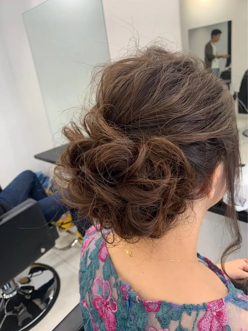 セミロング ヘアセット 縮毛矯正の達人 ☆ 松本のヘアスタイル