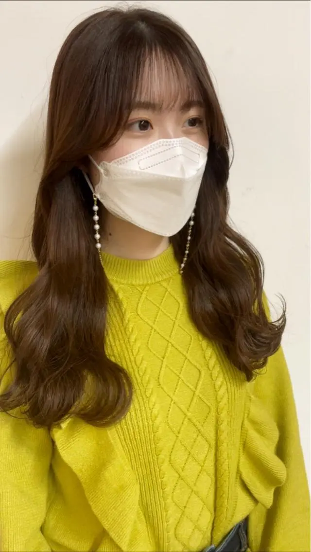セミロング カラー ブラウンカラー チヒョ🦋 韓国hair🇰🇷のヘアスタイル