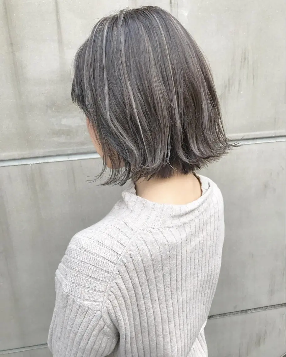 ショート カラー バレイヤージュ ブリーチ デザインカラー ハイライトカラー ハイライト 【渋谷で人気】艶髪× 髪質改善/ツヤカラーのヘアスタイル