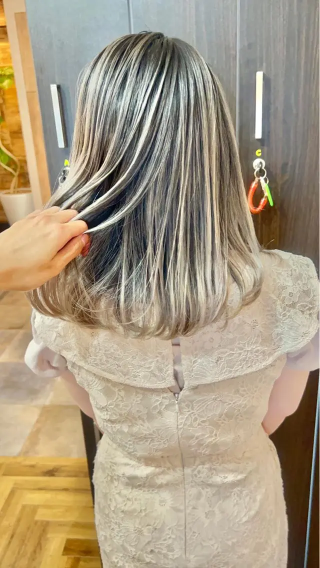 セミロング 心斎橋なんば 大野竜輝のヘアスタイル