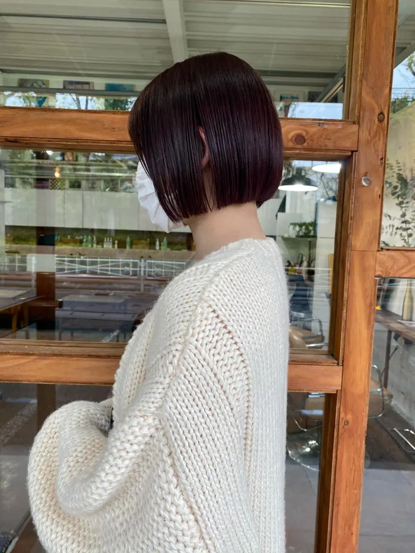 ショート カラー ピンクカラー バイオレットカラー ボブ 似合わせカット カット なぎ🌿.∘[ボブ, ニュアンスカラー]のヘアスタイル