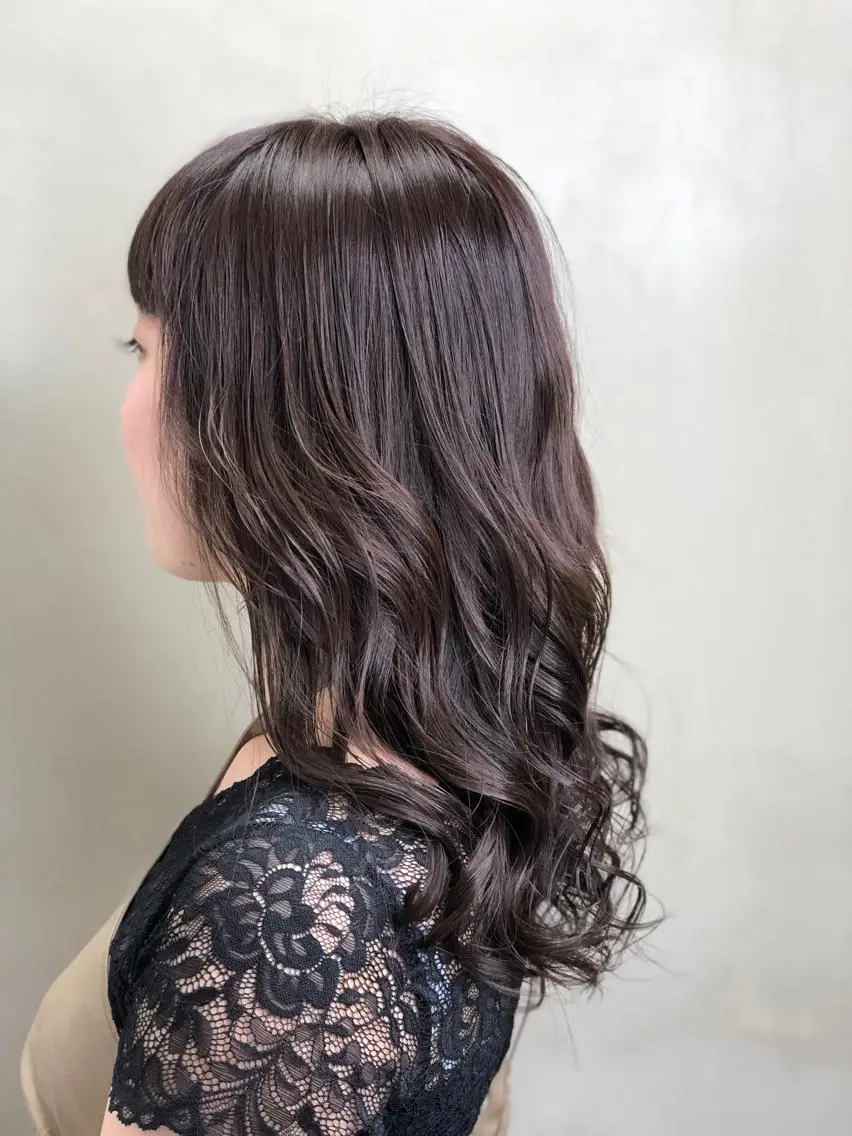 セミロング カラー ラベンダーカラー パープルカラー 【透明感、艶髪】西村 有司のヘアスタイル