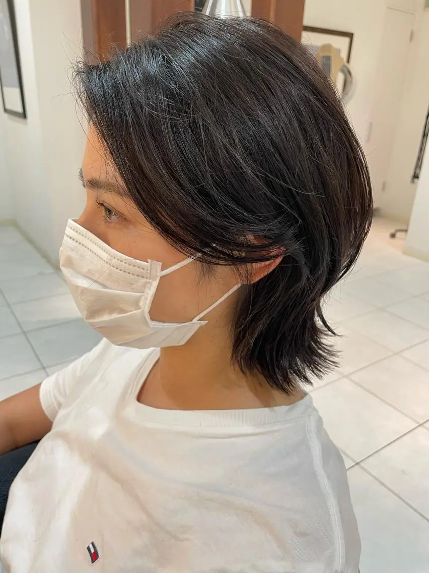 ショート ボブ くびれヘア ショートヘア mai .のヘアスタイル