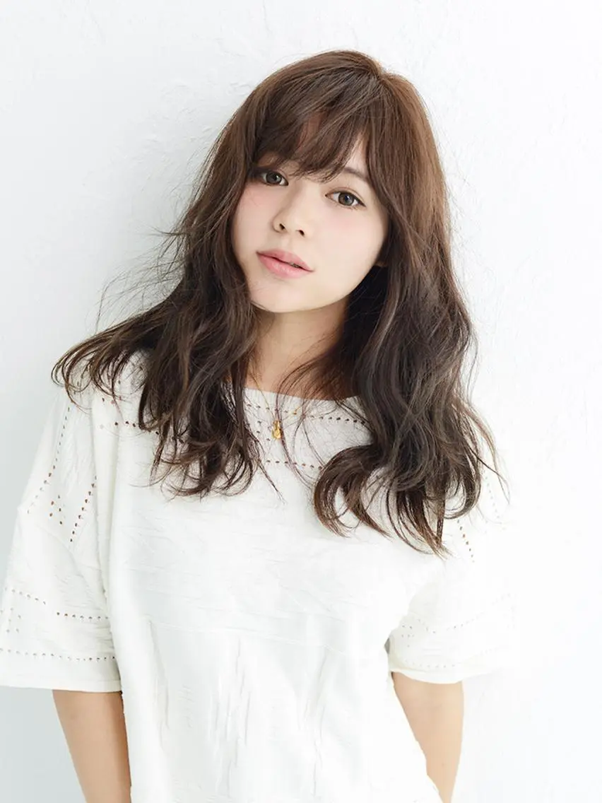 セミロング セミロングパーマ アッシュ ヘアカラー パーマ トリートメント 河上 雅俊のヘアスタイル