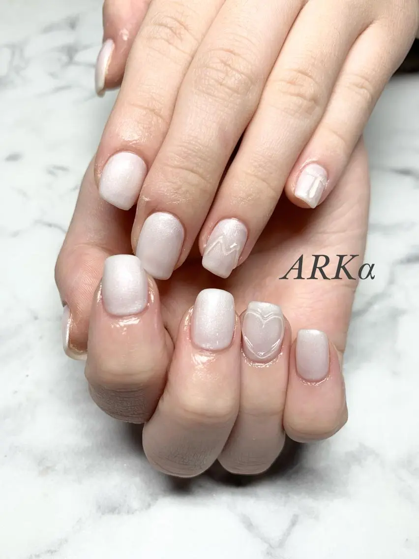 ショート カラー ネイル ハンドネイル Nailsalon ARKαのネイルデザイン