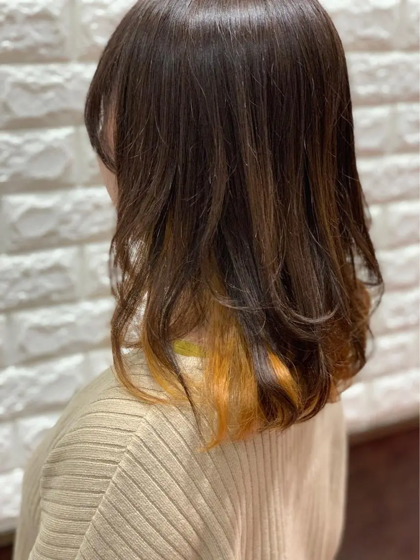 セミロング カラー ベージュカラー イエローカラー Ebise Kazunoriのヘアスタイル