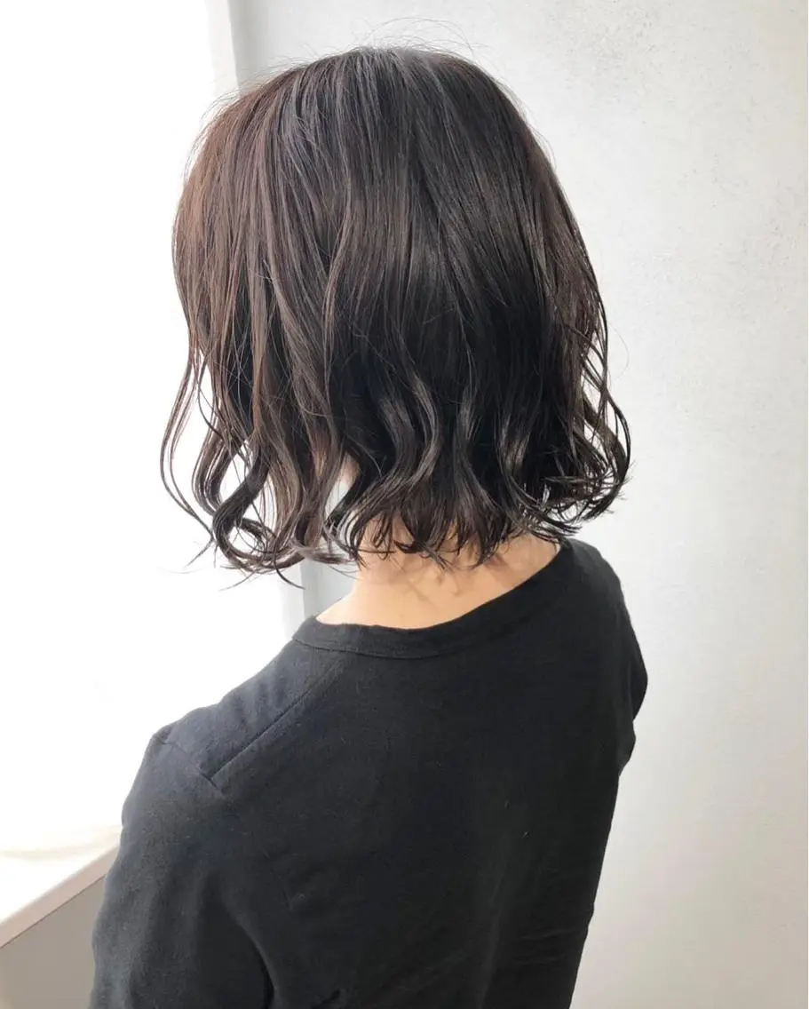 パーマ カット ヘアカラー パーマ ボブパーマコテ巻き風 パーマNo1深江秀平のヘアスタイル