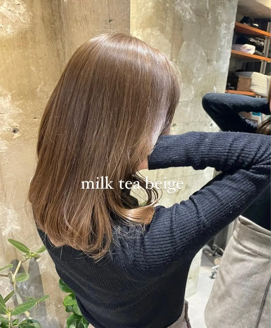 セミロング カラー 似合わせカット/ 青竹真璃亜のヘアスタイル