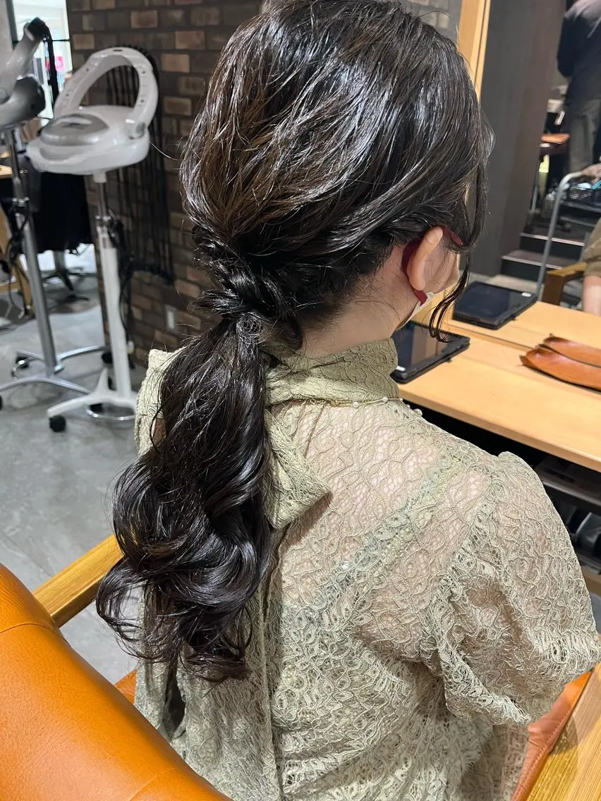 ロング 阿部 玲奈のヘアスタイル