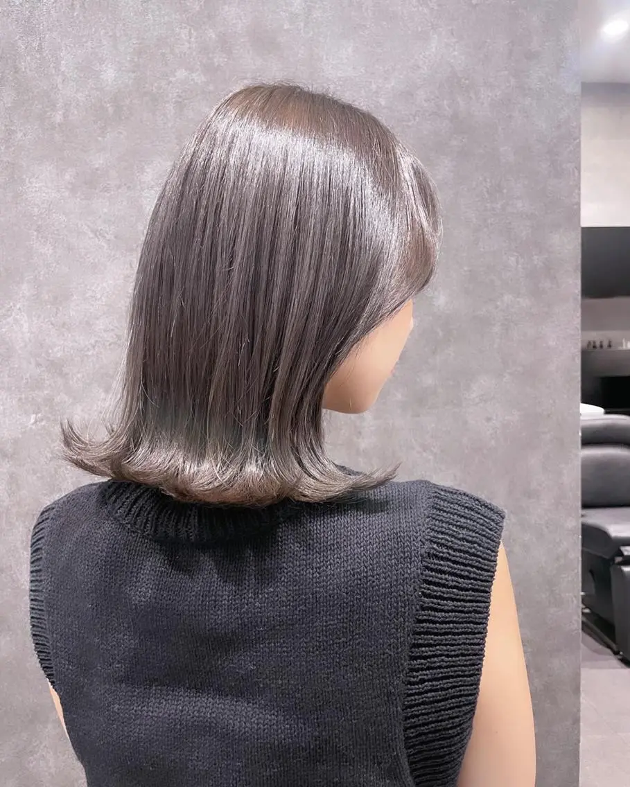 ミディアム 外国人風カラー ハイライト 髪質改善 似合わせカット トリートメント saho .のヘアスタイル