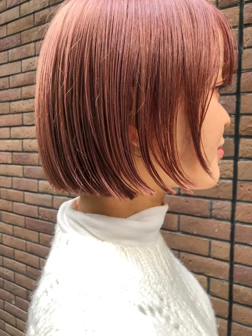 ショート カラー ピンクカラー ボブ カット ヘアカラー トリートメント ヘアセット センスをお届けします 大谷将生infpのヘアスタイル