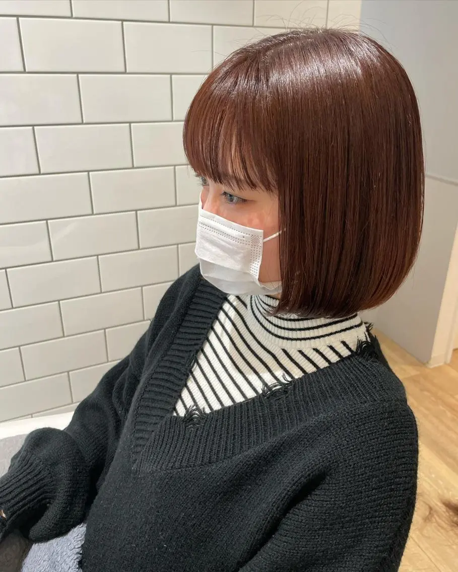 ミディアム カラー パーマ ヘアアレンジ メンズ キッズ ネイル マツエク・マツパ メンズブリーチ ブリーチ ブリーチなしカラー ピンクカラー レッドカラー 🫧垢抜けヘア🫧 SHIORIのヘアスタイル