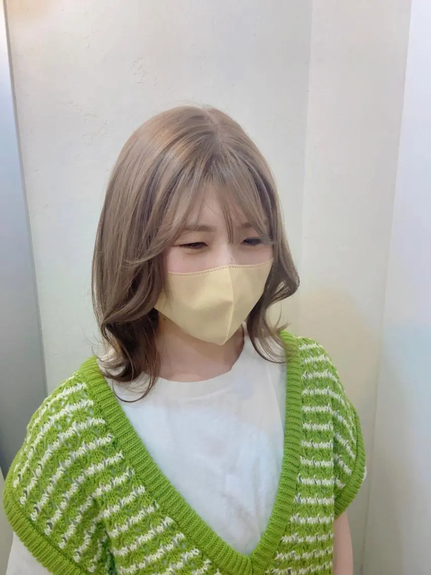 ミディアム カラー ヘアアレンジ メンズ カット ヘアカラー トリートメント ✨髪質改善/透明感✨ 西野　陽のヘアスタイル