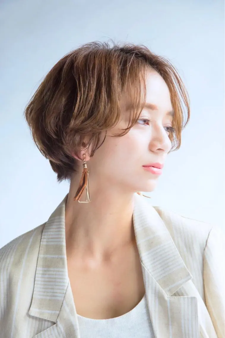 ショート カラー パーマ 似合わせカット 髪質改善 縮毛矯正/ レイヤー/銀座/本木のヘアスタイル