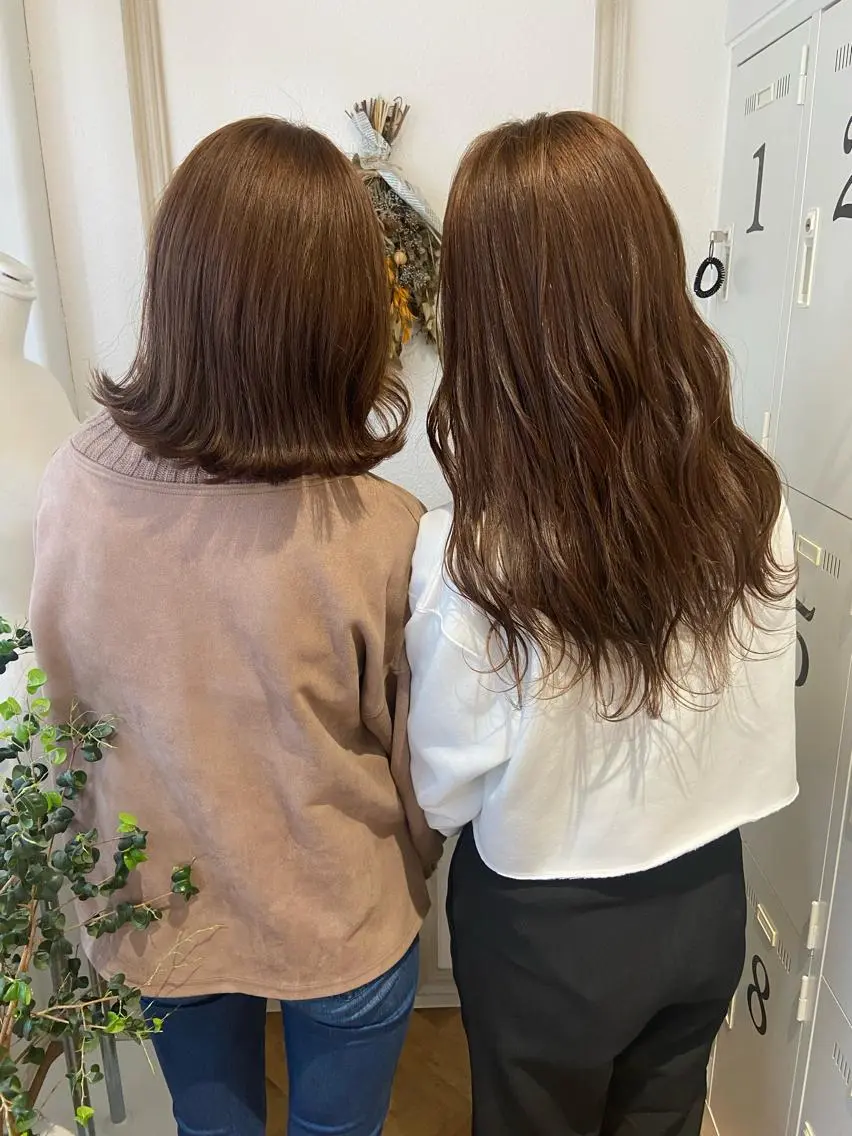 セミロング カラー ヘアカラー merc.🌿💚 八幡真衣のヘアスタイル
