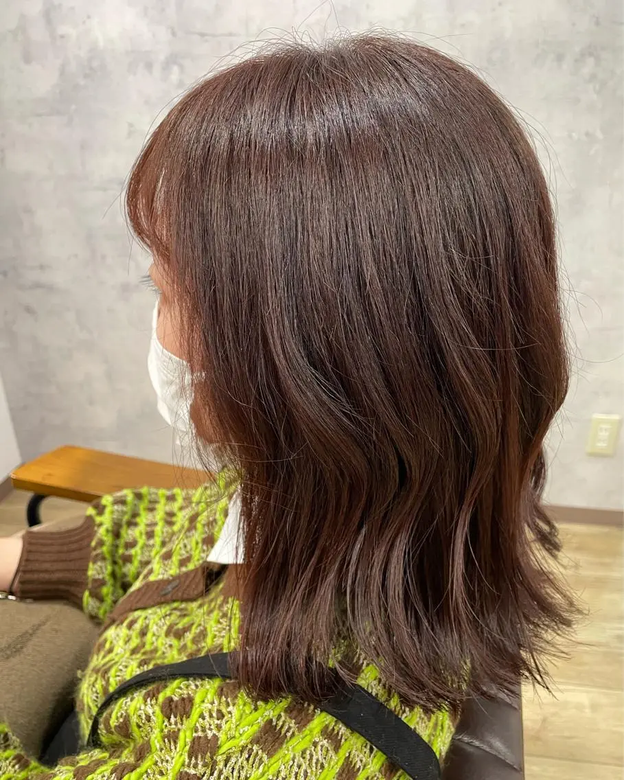 ミディアム カット ヘアカラー トリートメント 木村 真知子のヘアスタイル