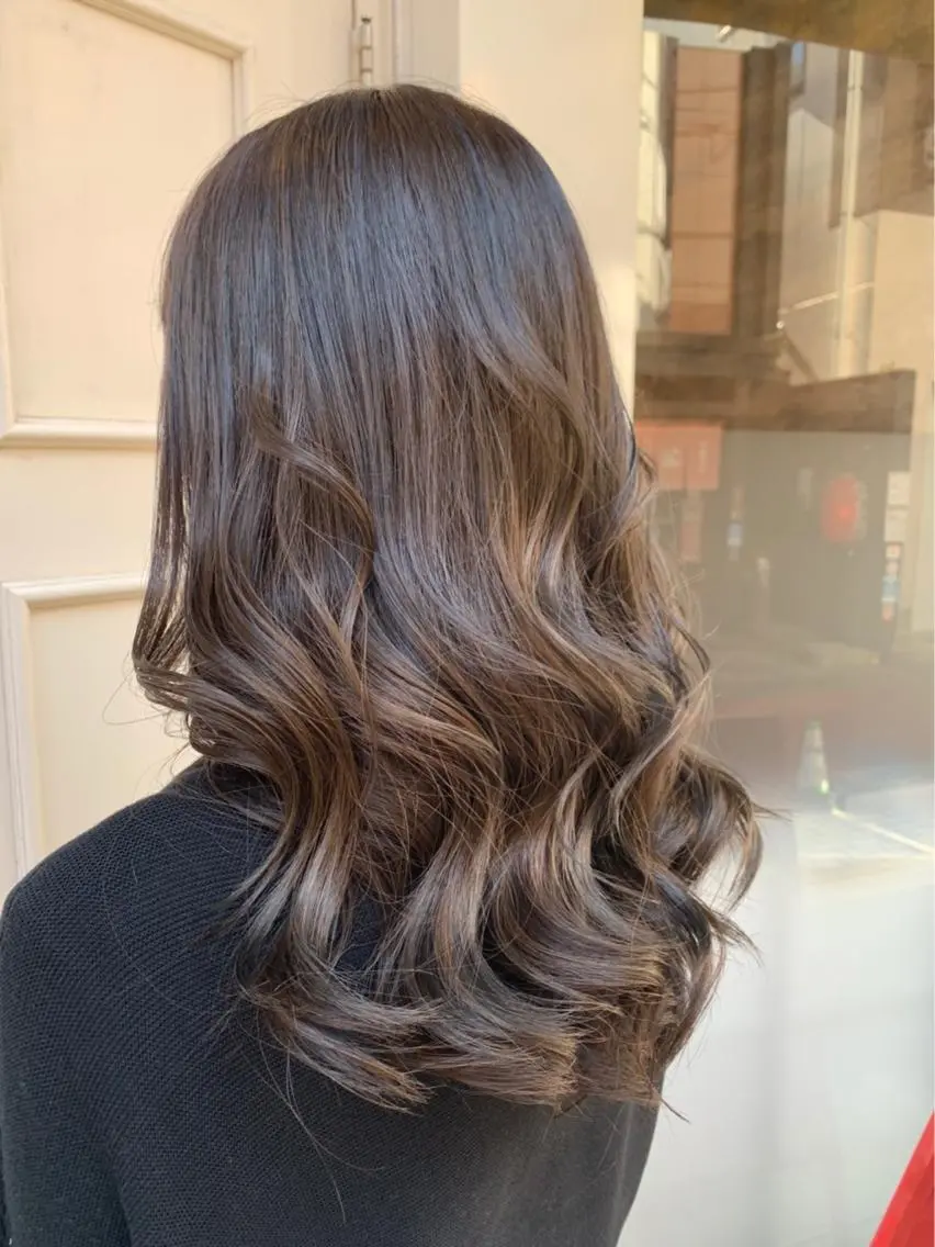 セミロング カラー グレージュ 🫟Blanco🫟 Color&Careのヘアスタイル