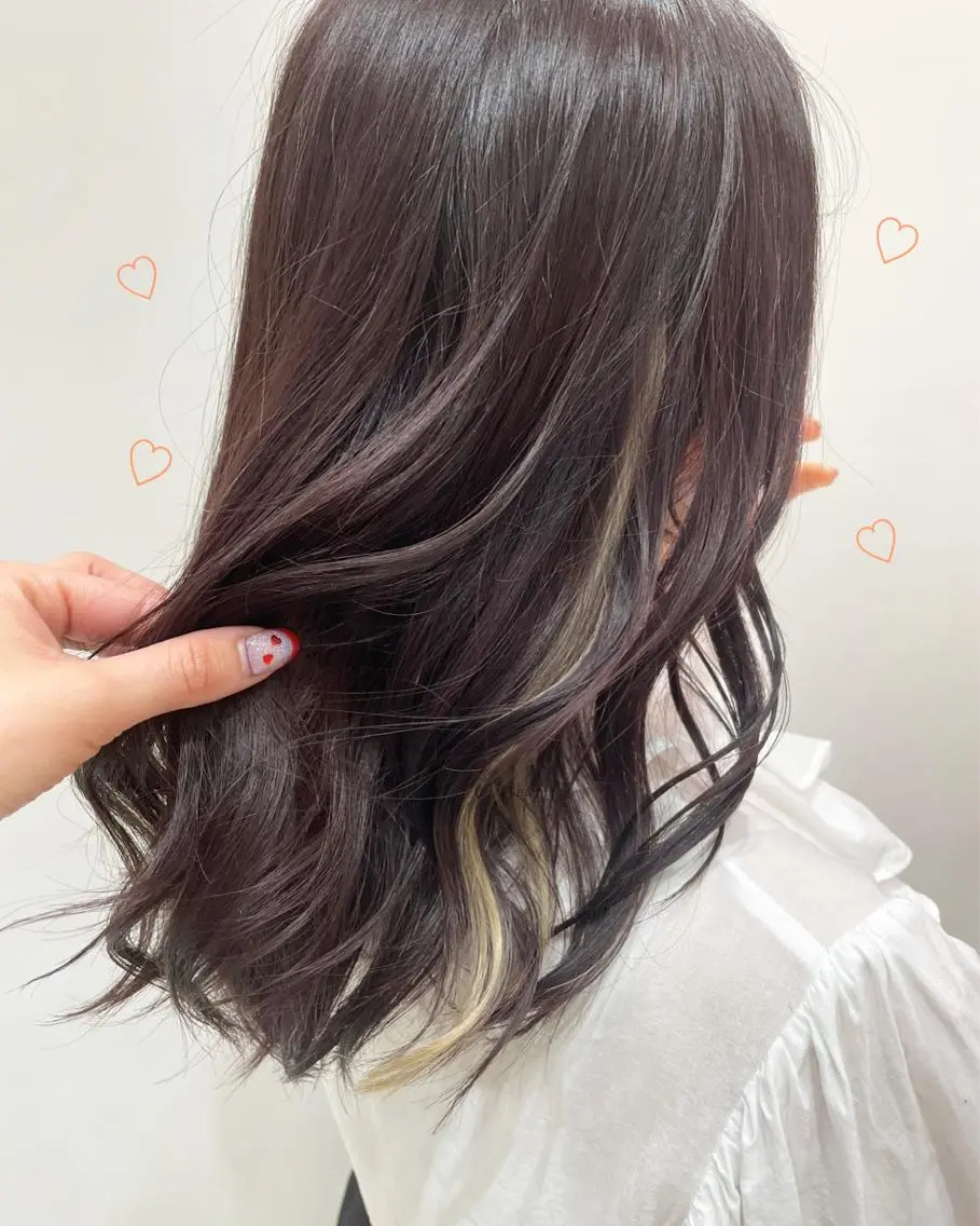 セミロング カラー シールエクステ エクステ 新宿駅近♡個室 ♡関口三都季🌜のヘアスタイル