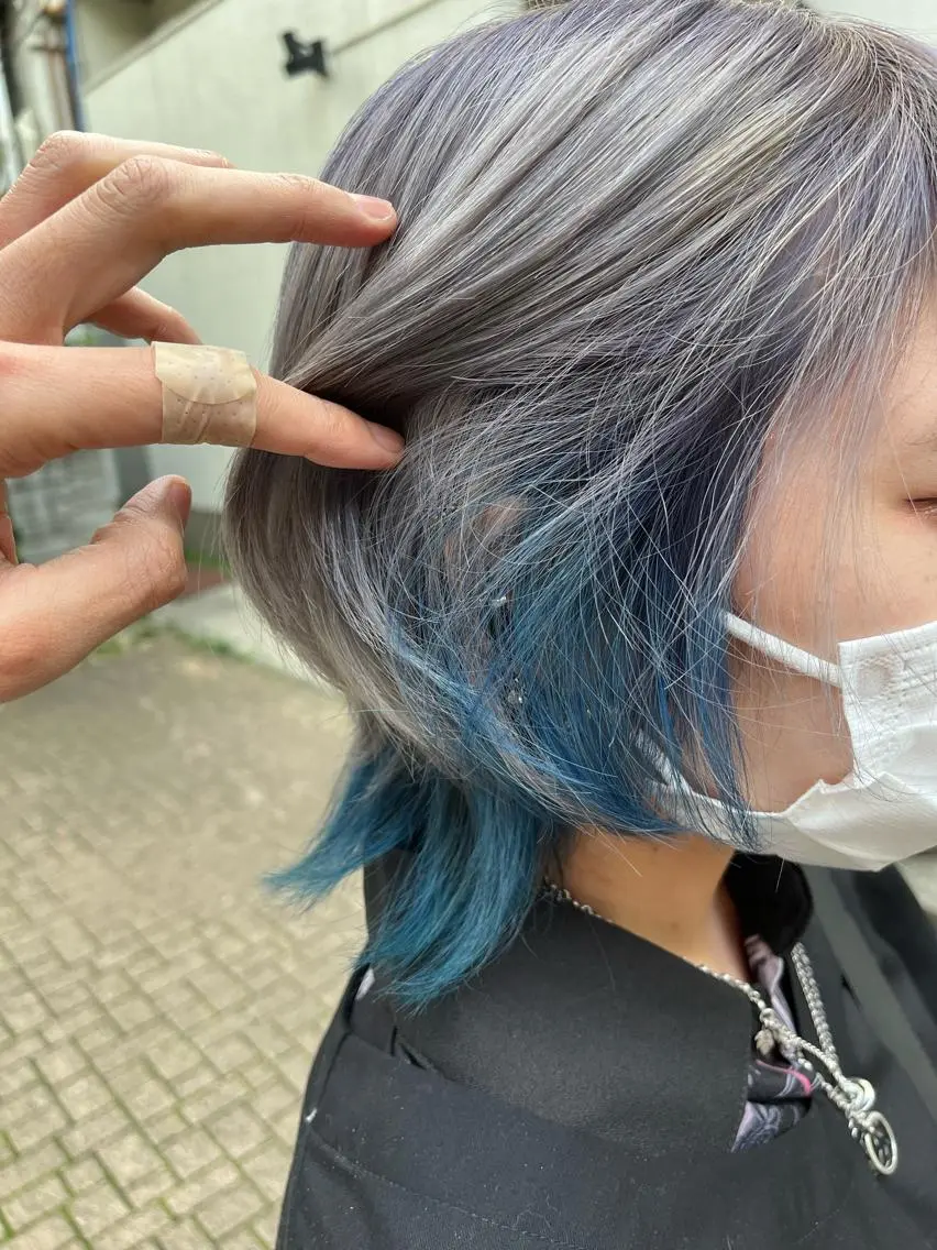 ショート カラー ショートボブ ボブレイヤー アッシュ バレイヤージュ ミストバング カット ヘアカラー トリートメント 原宿サロン代表 デザインカラー伊藤卓のヘアスタイル