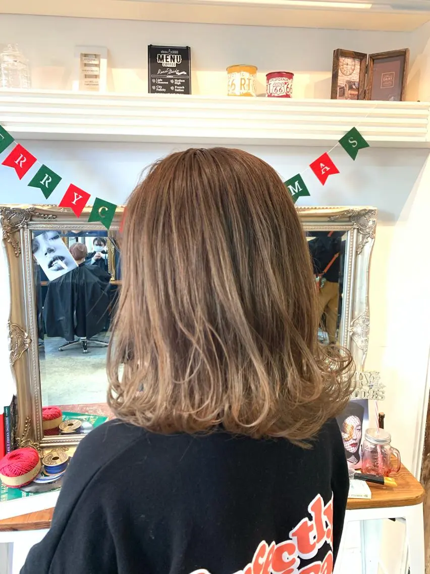 ミディアム ヘアカラー トリートメント ヘッドスパ ヘアセット 大宮/山口 竣也のヘアスタイル