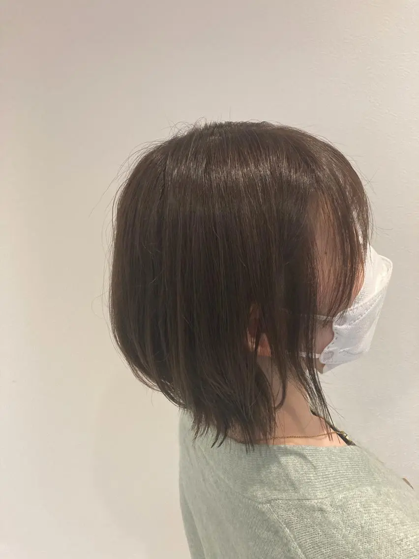 ショート カラー ボブレイヤー ボブ レイヤーカット 外ハネヘア カット ヘアカラー トリートメント 🫧高鹿汰一髪質改善 /白髪ぼかし🫧のヘアスタイル