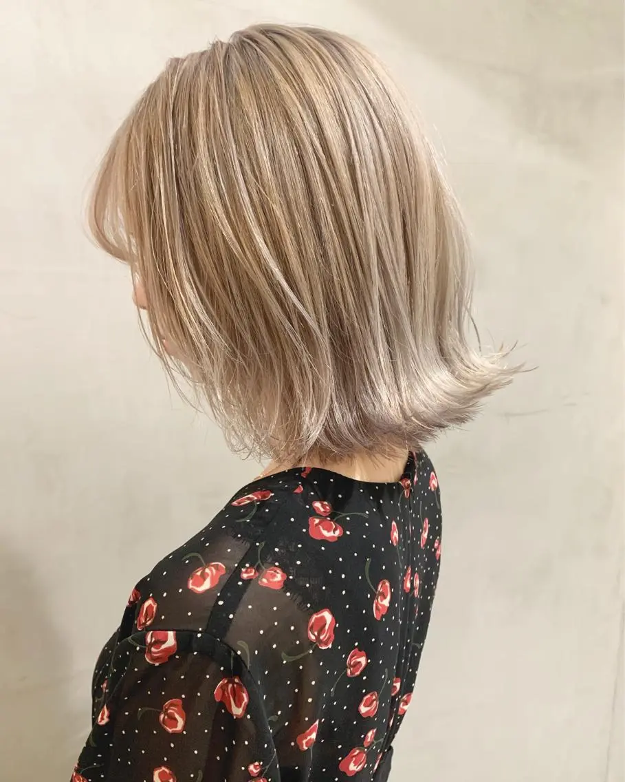 ミディアム カラー カット ヘアカラー トリートメント 優作 〜圧倒的信頼〜のヘアスタイル