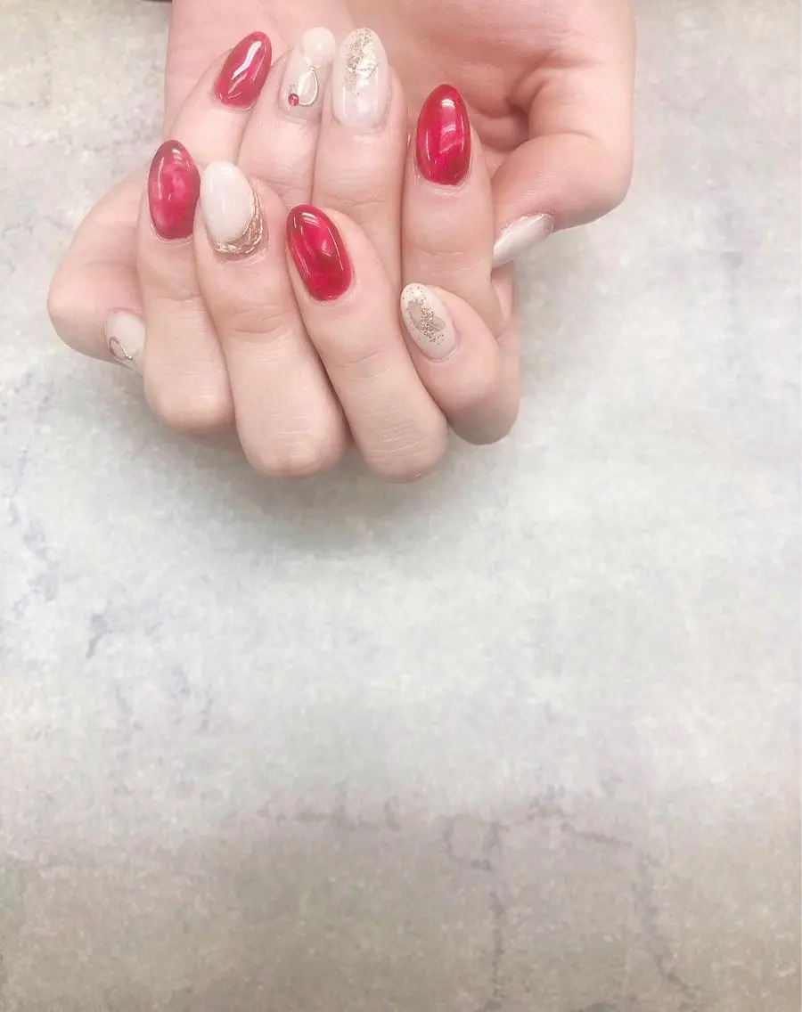 ネイル 大理石ネイル(マーブル) ミラーネイル FASTNAIL PLUS 新宿店のネイルデザイン