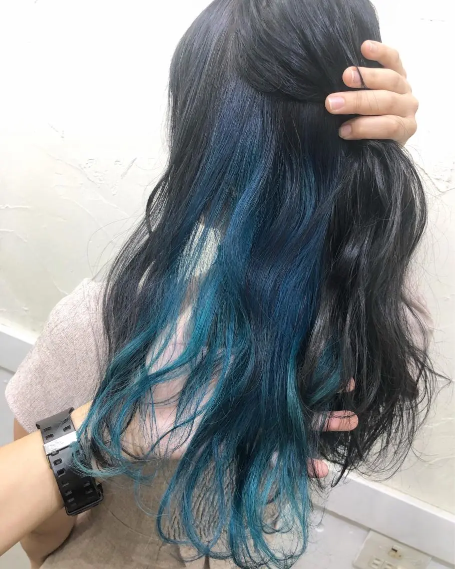 ロング シールエクステ エクステ 外国人風カラー ハイライト レイヤーカット Loob.TOKYO MIYA🌈のヘアスタイル