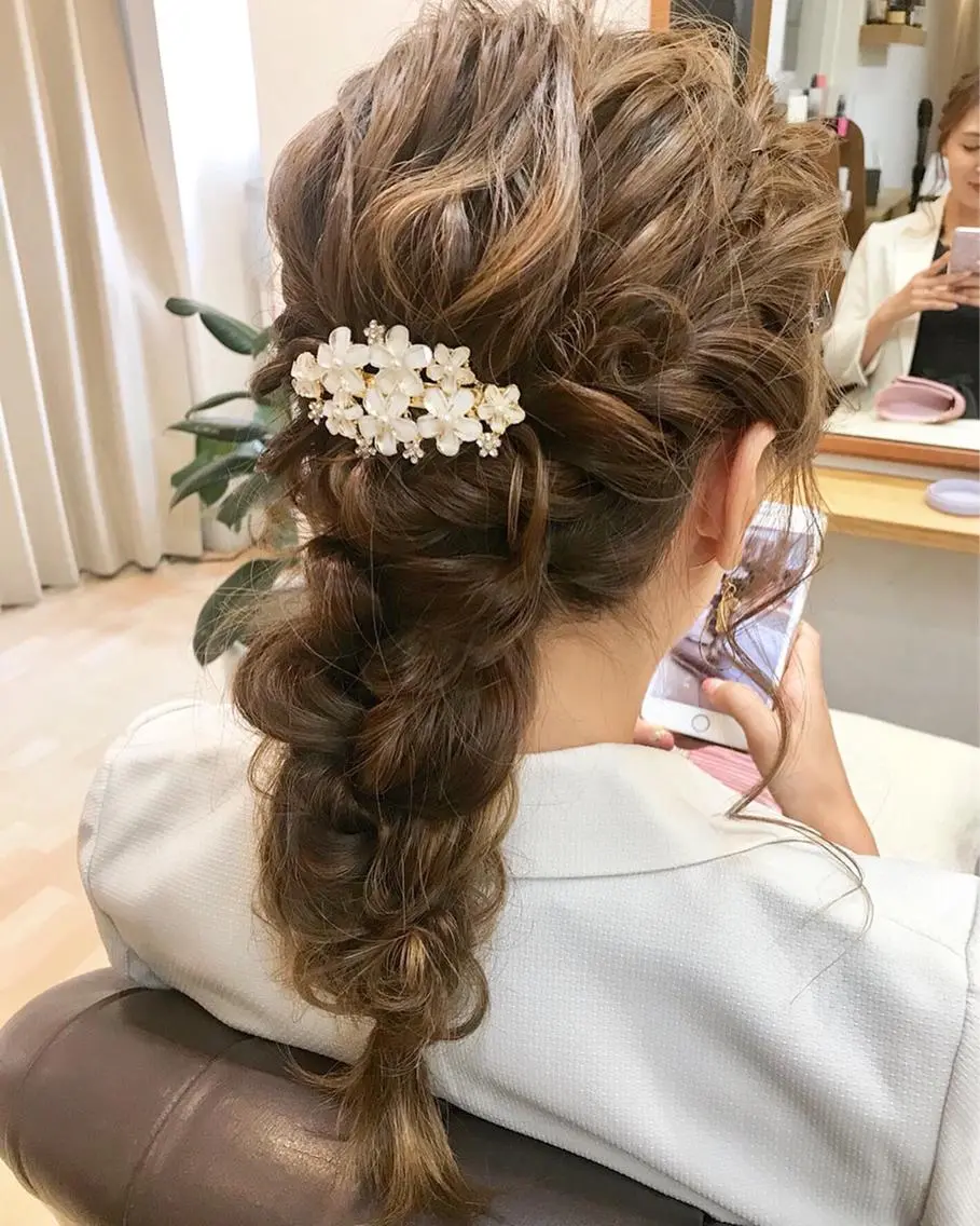 ロング ヘアアレンジ クニモトハルナ ボブ/柔らかカラーのヘアスタイル