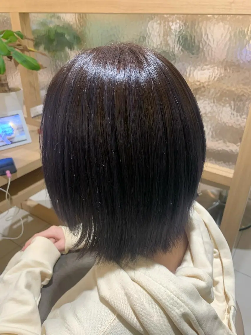 ミディアム カラー ハイライトカラー パープルカラー ハイライト ヘアカラー トリートメント ハイトーン/メンズ/ ウルフ特化   小松のヘアスタイル