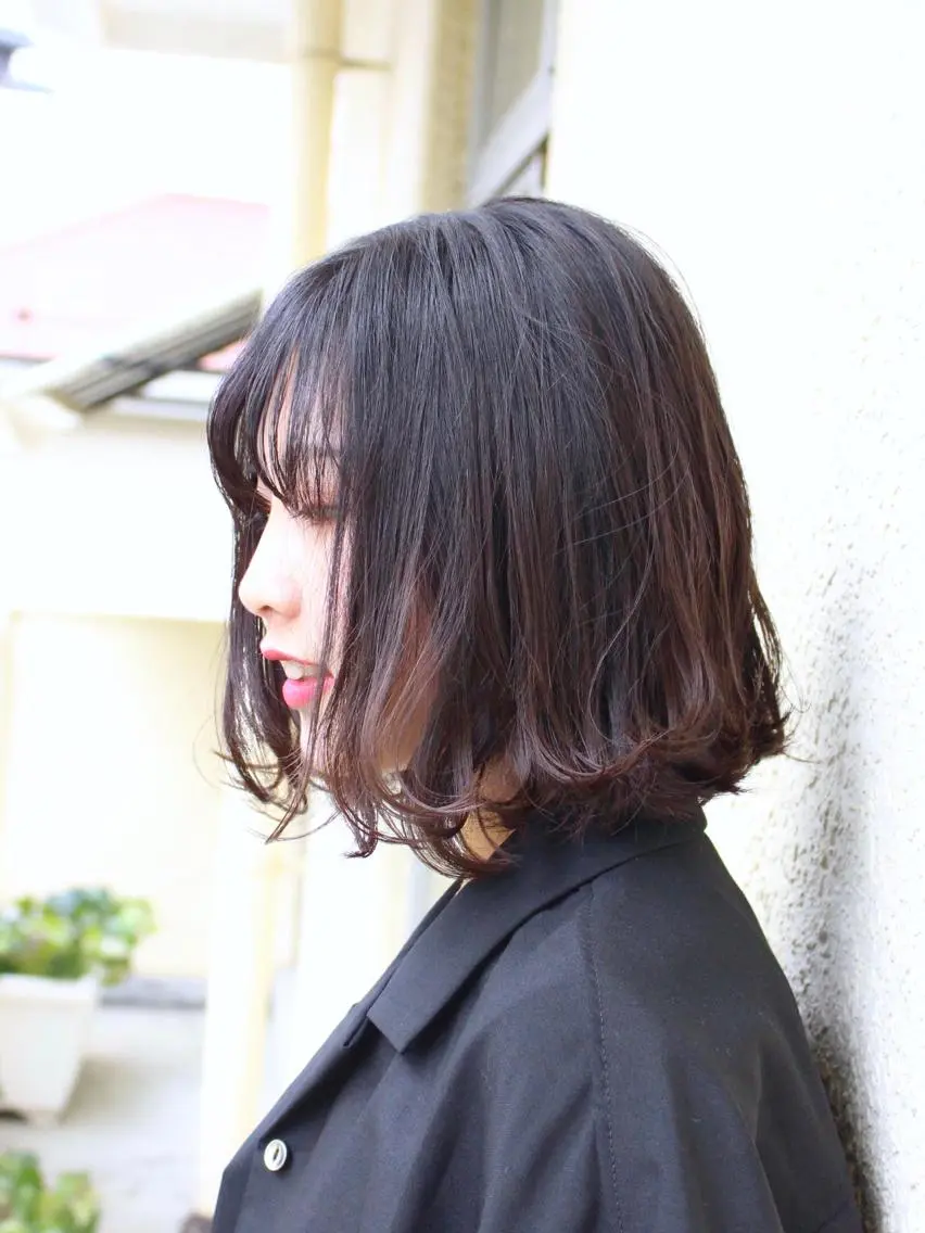 ミディアム カラー ベージュカラー ボブ 外ハネヘア ☕️ベージュカラー 内藤光哉☕️のヘアスタイル