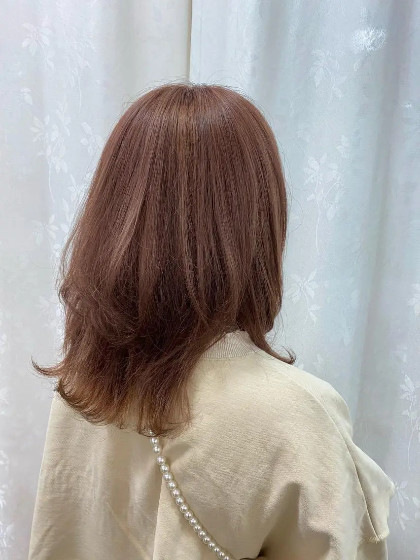 ロング カラー ベージュカラー ダブルカラー ピンクカラー ピンクベージュ 心斎橋/ヘアセット MASAKIのヘアスタイル