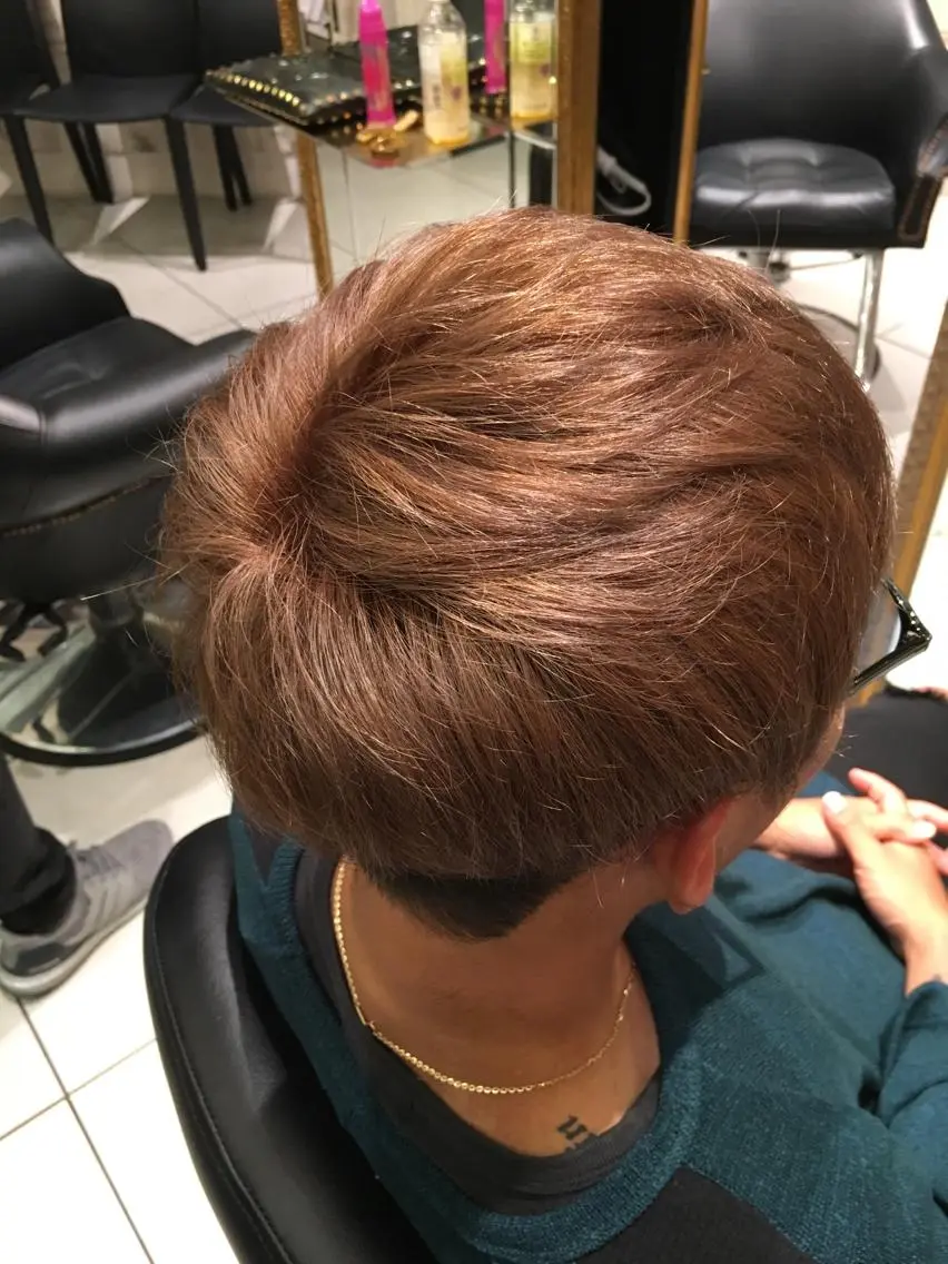 ショート カラー ベージュカラー 永井大樹✨ 透明感カラー✨のヘアスタイル