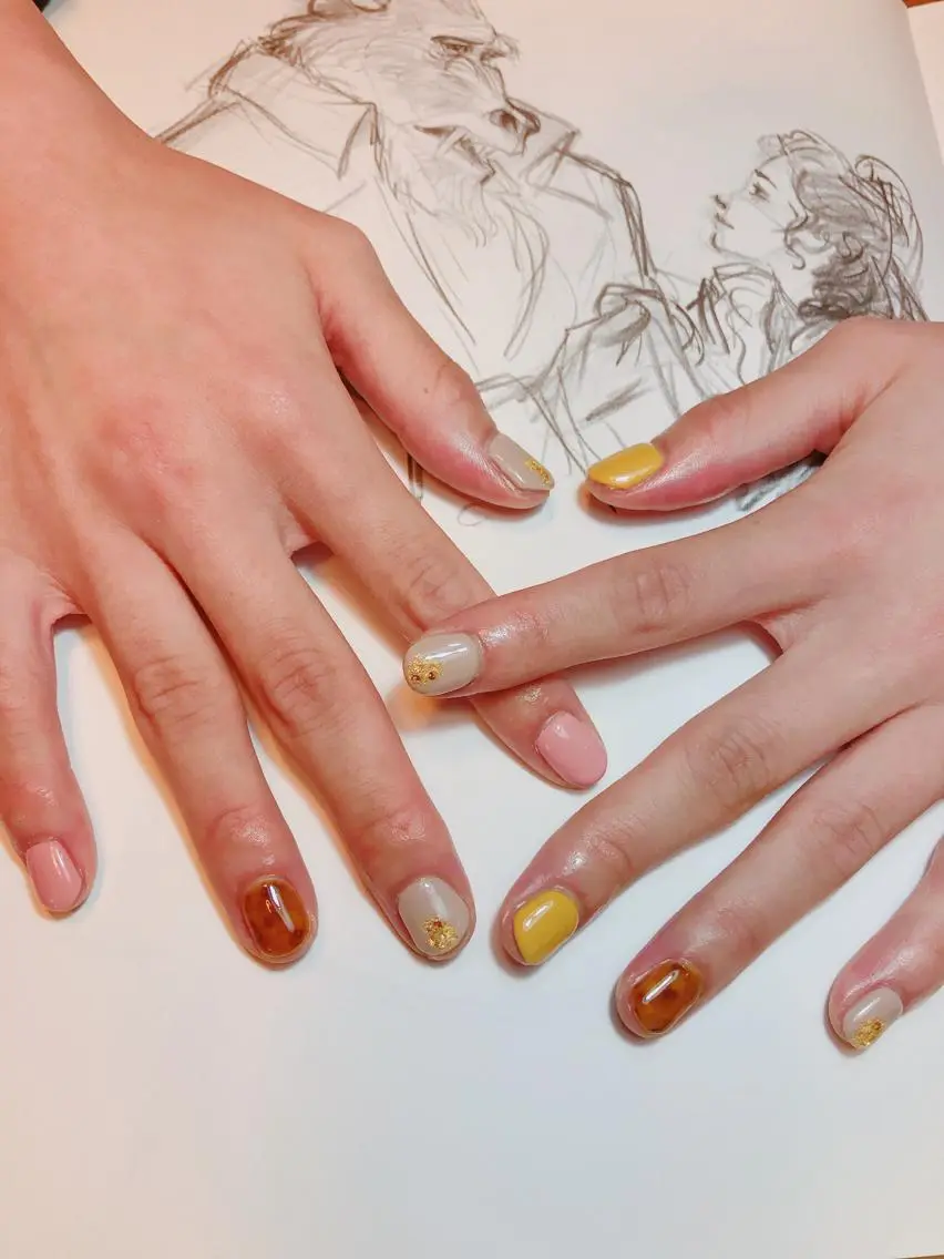 ネイル べっ甲ネイル owlnail /持込みデザイン専門のネイルデザイン